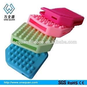 SILICONE Bath Brush Face & Body Beauty Massager Shower Scrubber