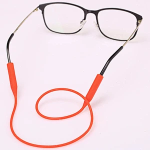 Silicone rubber glasses cord black sport eyeglasses cord  strap ropes