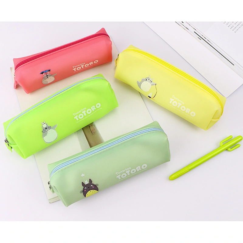 Soft Cute Silicone Printing Customized Pencil Case for Students Factory Supply Directory