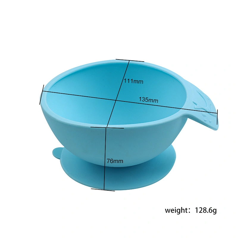 Fashion silicone suction plate bpa free baby feeding bowl silicone water bowls tray