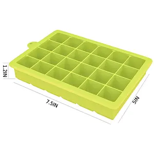 Silicone Ice Making Box Cake Mold 24 Cavity Ice Cube Tray with Lid Eco Friendly Square DIY Ice Block Mould
