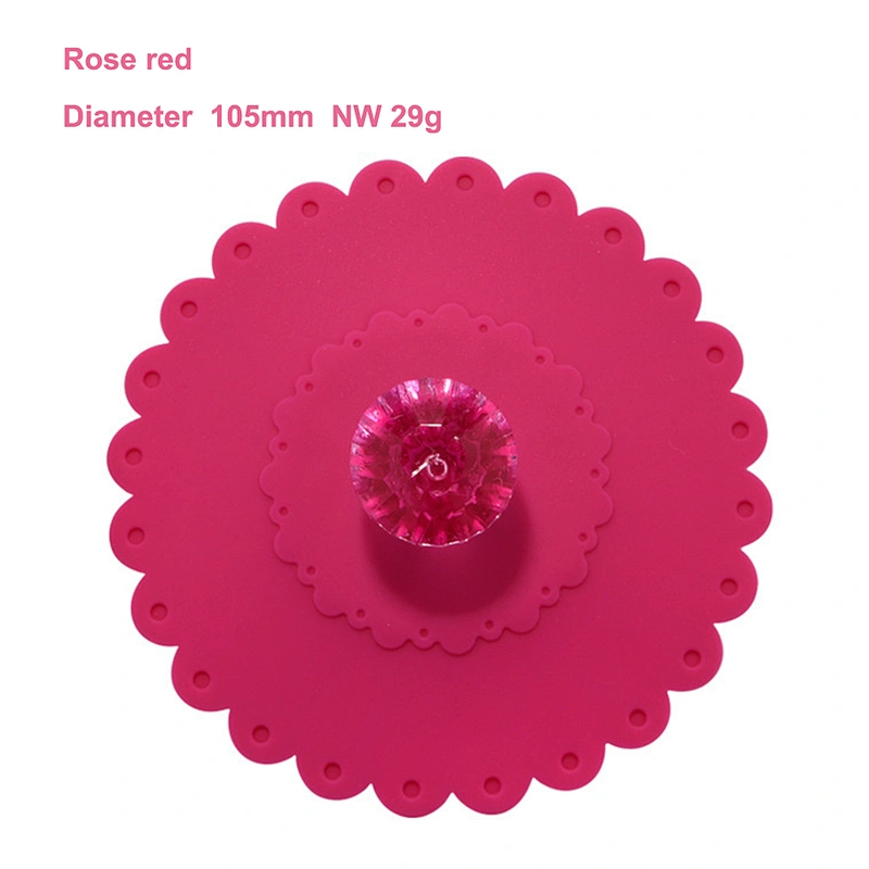 Food Grade Silicone PVC  Cup Lids Creative Diamond Mug Cover Silicone Drink Cup Lids