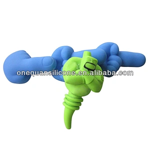 Glass bottle with rubber stopper for beer