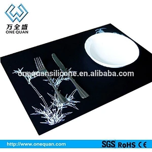 100% food grade heat resistant silicone placemat dinner mat