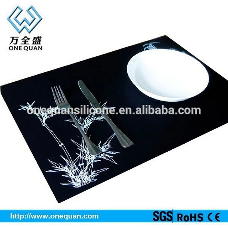 100% food grade heat resistant silicone placemat dinner mat
