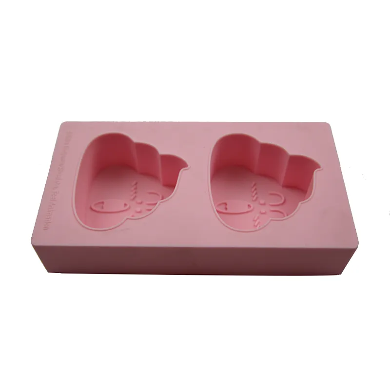 High Quality 2 Cavity Diy Cute Novelty Jelly Moulds Cupcake And Cookie Mold