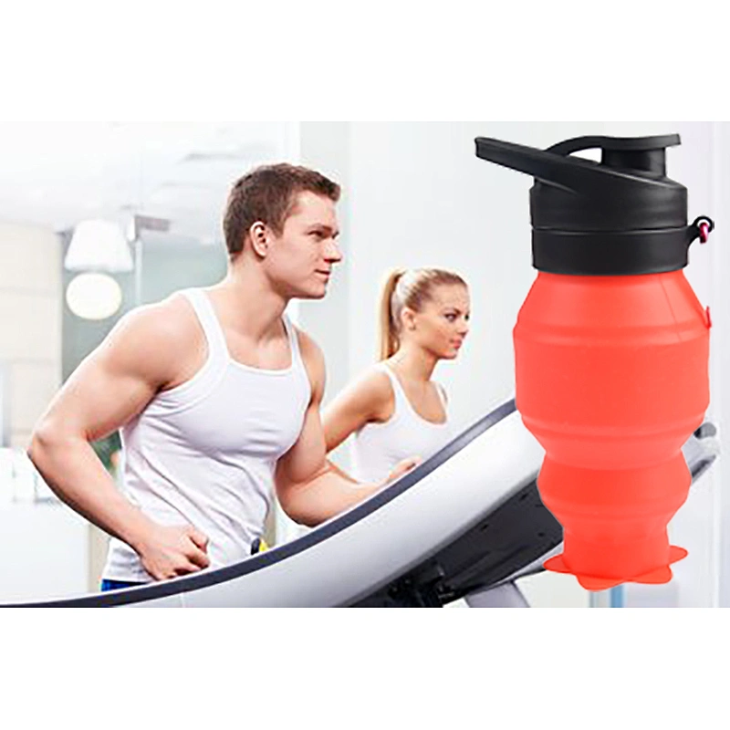 outdoor sport collapsible eco-friendly silicone water bottle