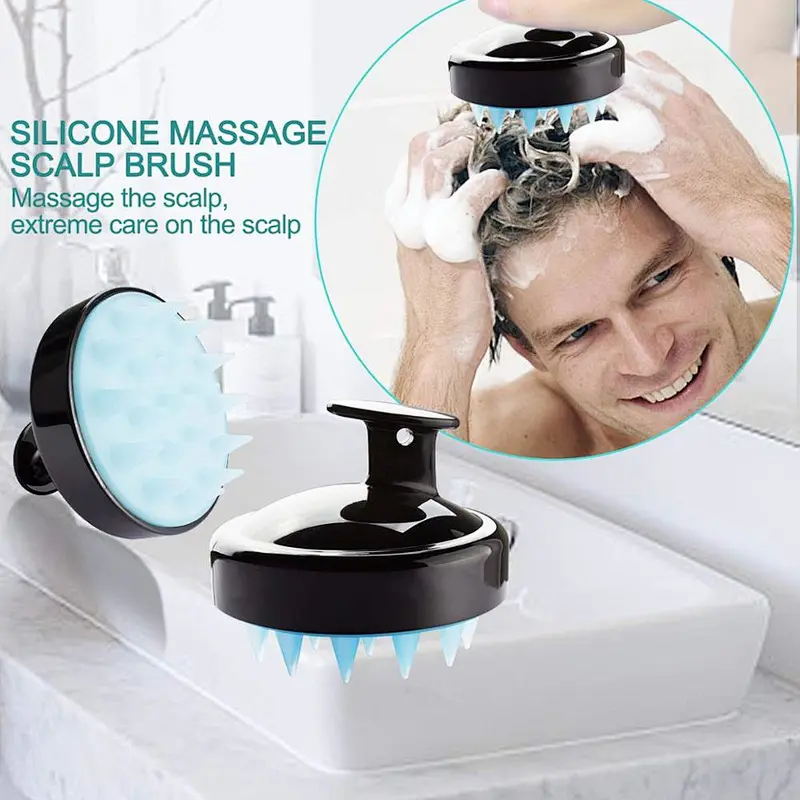 silicone hair scalp massager shampoo brush