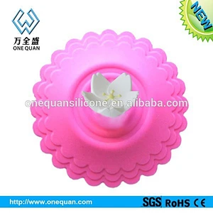 professional factory silicone cup cover, plastic cup with cover