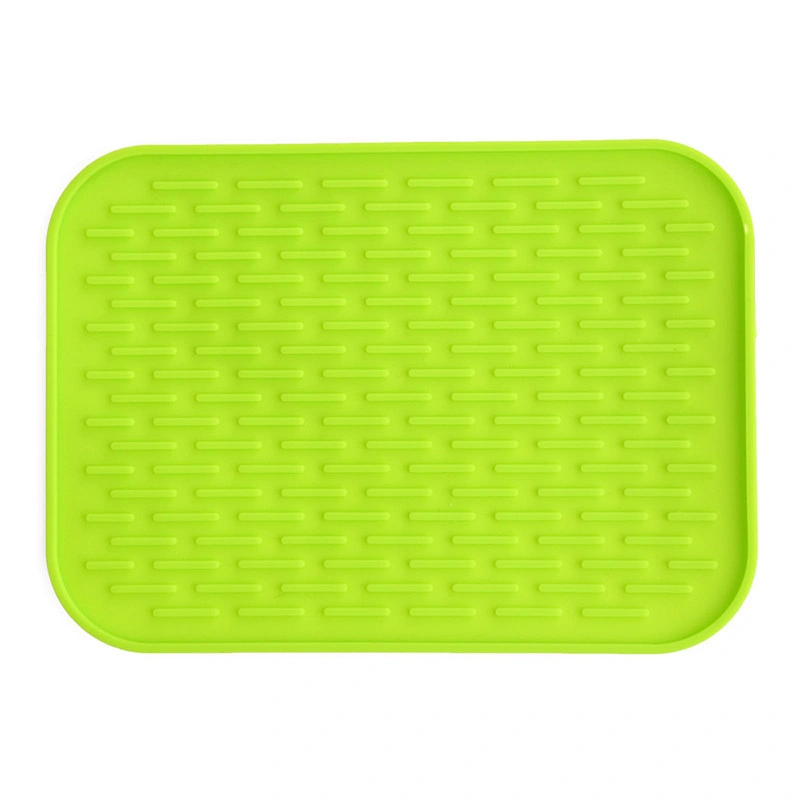 Heat Resistant Silicone Pot Holder, Kitchen Anti-skid Waterproof Table Mat, Glass Cup Plate Draining Tray