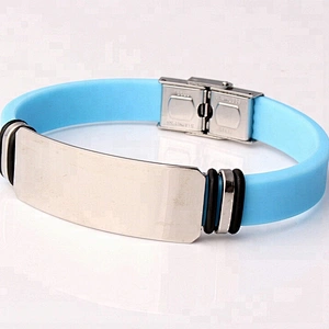 Soft Silicone Rubber Strap Watchband Replacement Stainless Steel Fold Over Clasp Sport Divers