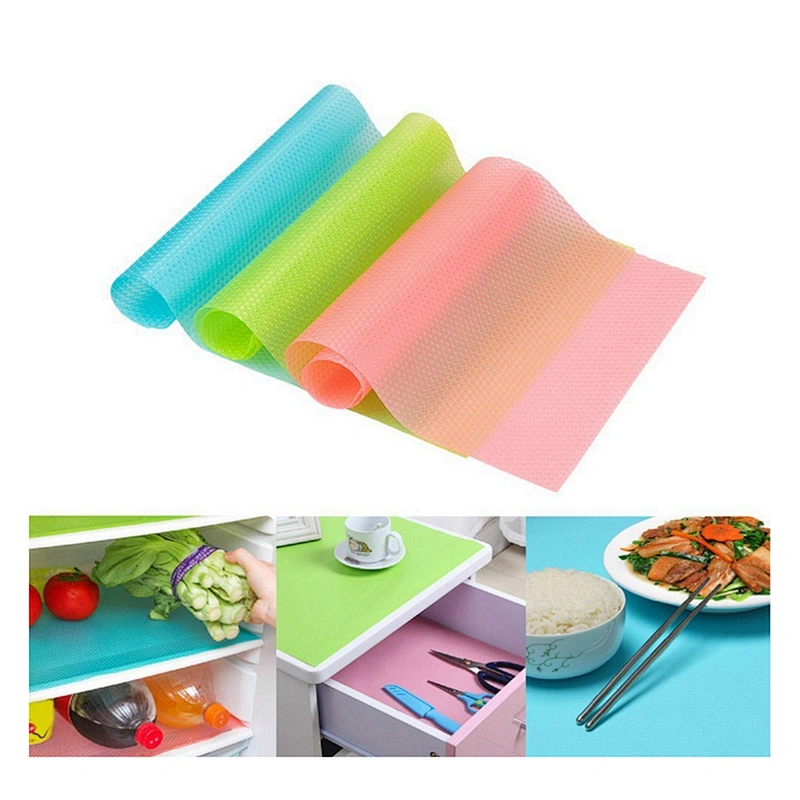 Can Be Cut Table Mat Cabinet Mat Antifouling Refrigerator Mat 4 Pieces