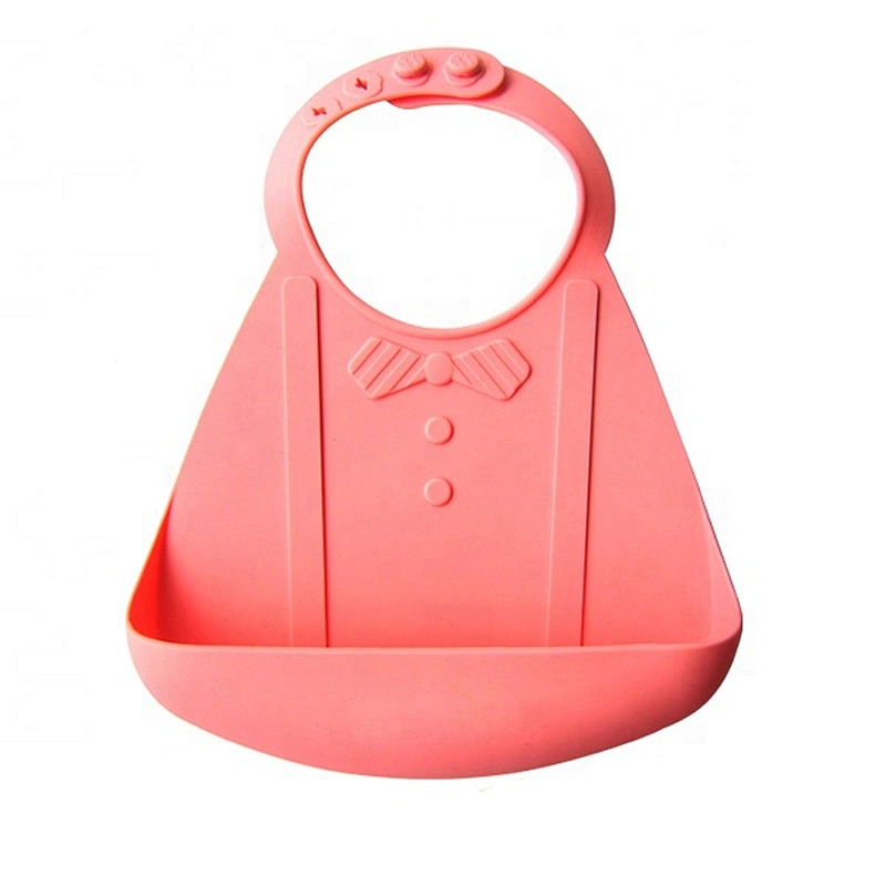 Soft Waterproof Silicone Baby Bib with Food Catcher Baby Silicone Bib