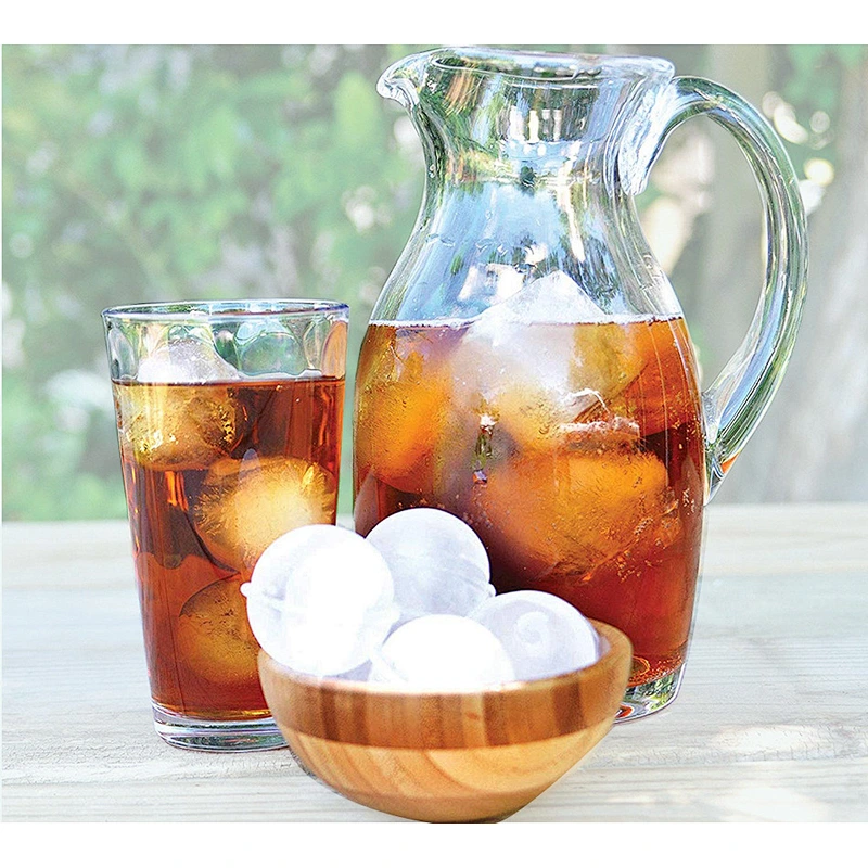 Factory Direct Sale Ball Shape Custom Ice Cube Tray with Cover 3D Ice Tray Cake Mold
