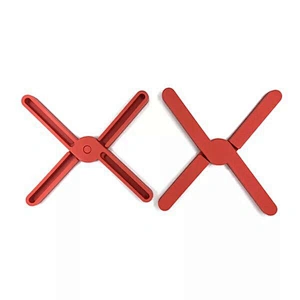 2020 New Creative Cross Silicone Pot Mat Folding Silicone Insulation Mat