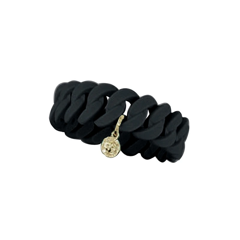 Twisted Seattle Silicone Bracelet with Metal, Silicone Chain Bracelet,Silicone Chain Bracelet Rainbow