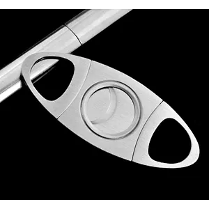 Amazon Choice Quality Importing Stainless Steel Cigar Cutter Custom Logo Guillotine Double Cut Blade Cigar Accessories
