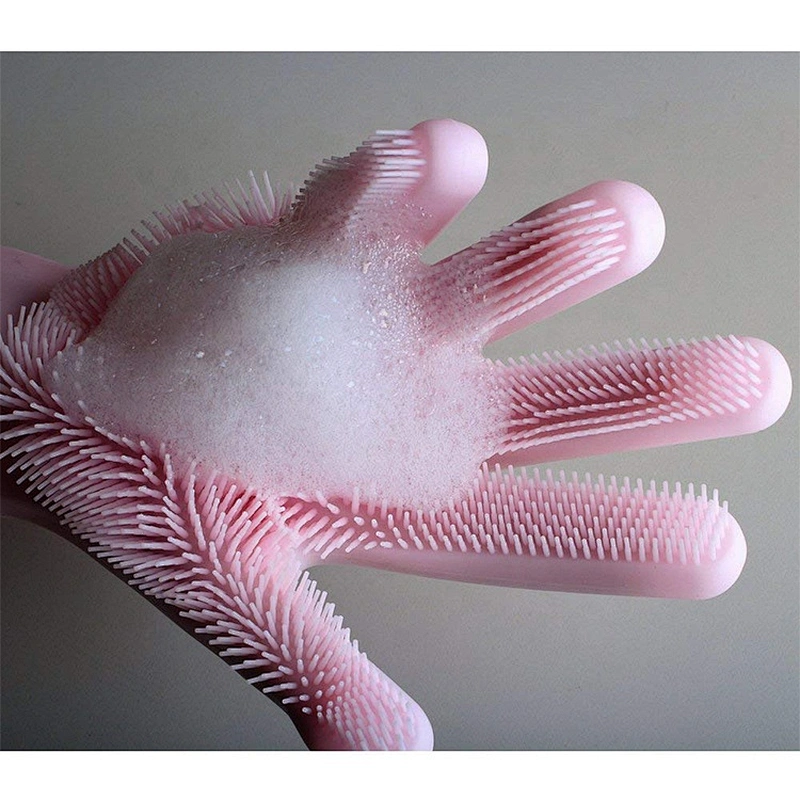 Silicone Dishwashing Gloves Reusable Cleaning Gloves for Kitchen
