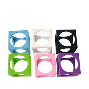 novelty products elastic silicone 3d cube rubber band