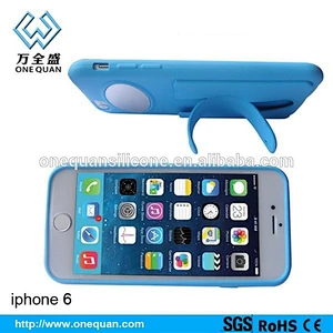 New Design Multifunction Silicone Mobile Phone Case with Slap Stand for iPhone 6