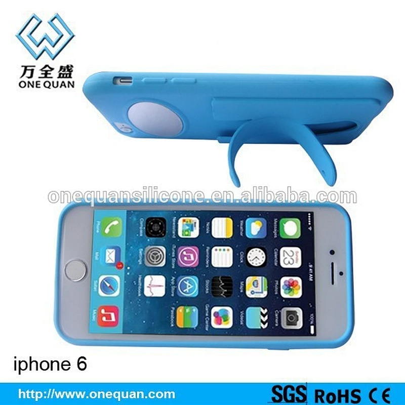New Design Multifunction Silicone Mobile Phone Case with Slap Stand for iPhone 6