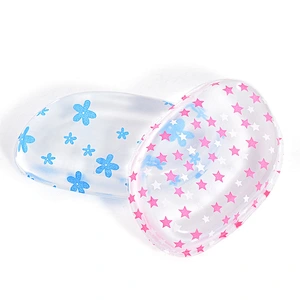 Clear Silicon Gel Puff Makeup Oval Silicone Sponge
