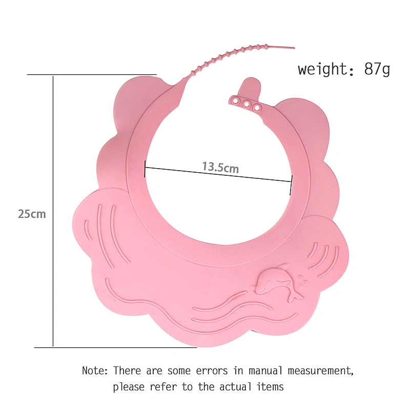customization durable collapsible cheap Dolphin silicone Shower cap for baby for bathing