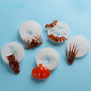 Halloween Silicone Candy Candy Mold Pumpkin Spider Bat Ghost Decorating Tools