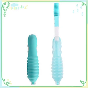 Silicone high quality custom logo adult bamboo travel toothbrush hotel