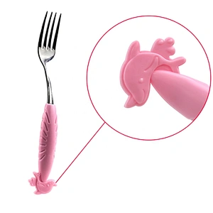 Baby Kids Cutlery Set Baby Feeding Stainless Steel Spoon and Fork Set