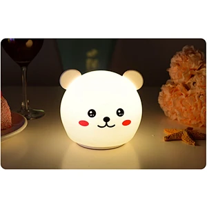 Cute Gift Presentation USB Rechargeable Silicone Night Light Cartoon Hold Beside Bed Pat Lamp
