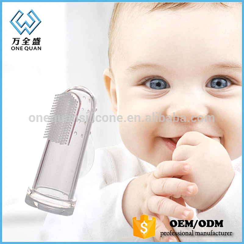 Soft silicone baby training finger tooth brush