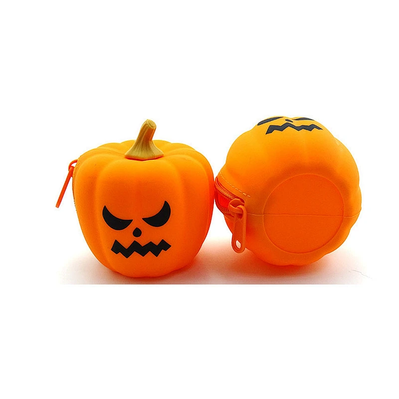 New Design Halloween Candy Bag Silicone Pumpkin Coin Purse
