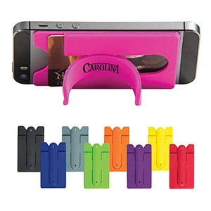 creative customized silicone card holder for mobile phone with 3m sticker
