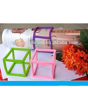 novelty products elastic silicone 3d cube rubber band