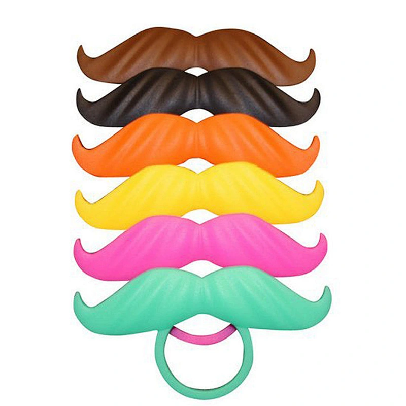 2020 New Design Best-Selling Silicone Rubber Mustache Shape Bottle Marker For Gifts