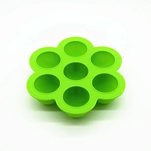 Fancy Silicone 7 Holes Ice Cube Molds & Trays Custom Logo Printing Heat Resistant FDA Silicone Baby Eating Box