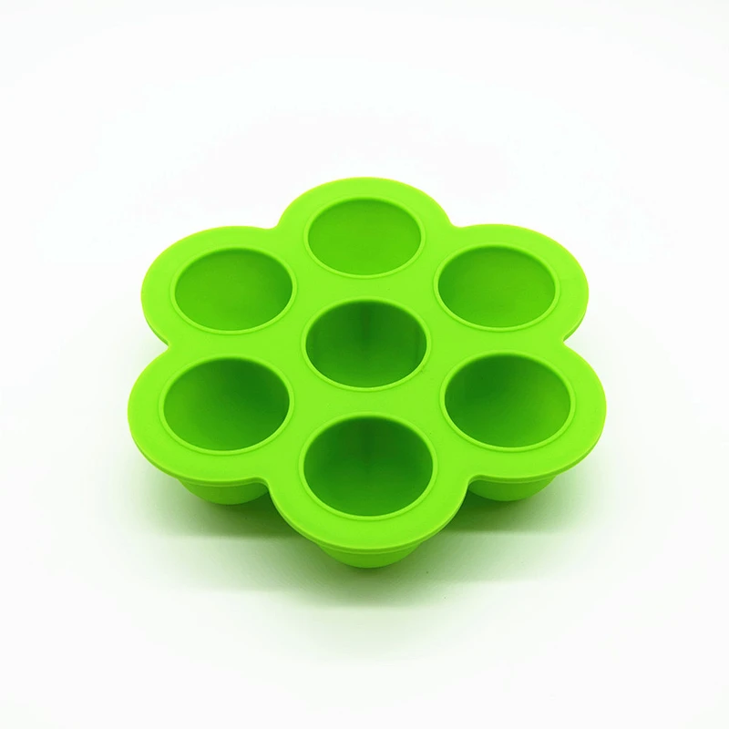 Fancy Silicone 7 Holes Ice Cube Molds & Trays Custom Logo Printing Heat Resistant FDA Silicone Baby Eating Box