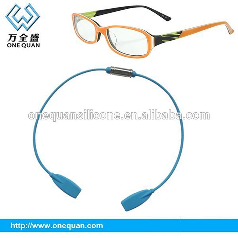 Hot sales cool silicone reading glasses cord with magnetic clasp