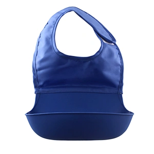 Eco-friendly Waterproof Silicone Baby Bib BPA Free Soft  With Food Catcher High Quality Manufacture