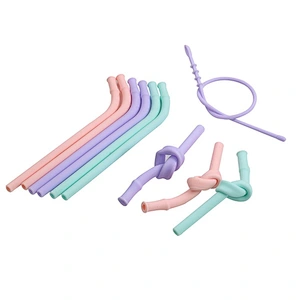 Reusable Straws ,3 PCS Extra Long Flexible Curved Straw  with 1 Cleaning Brushes