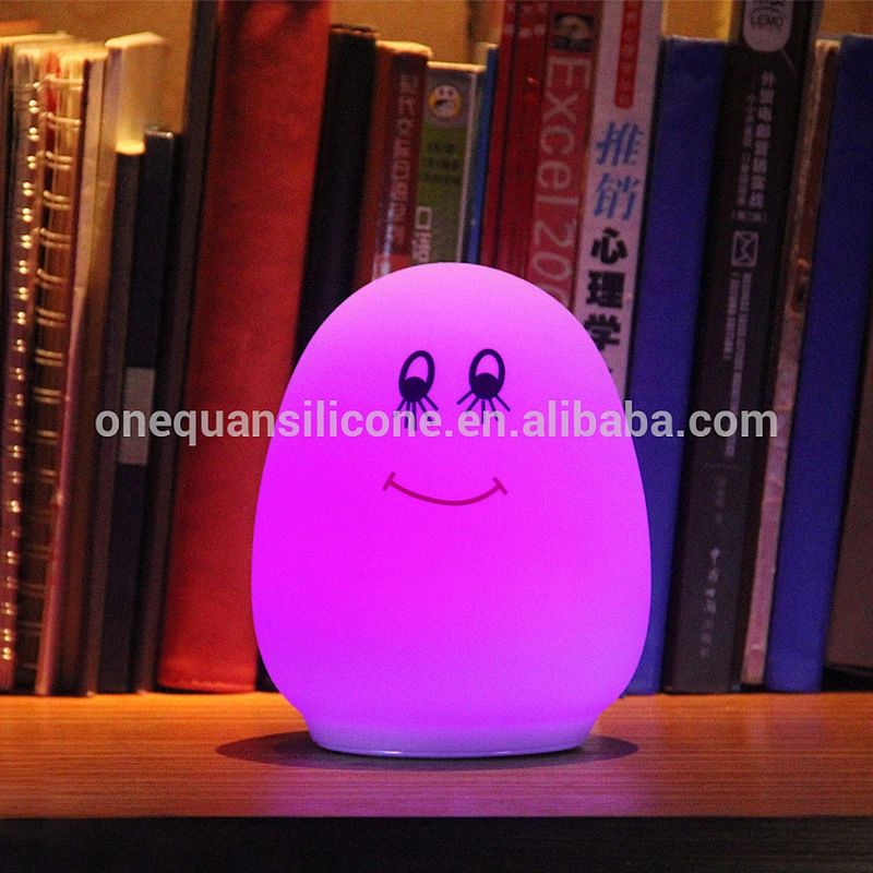 Egg Sensor Tap Control LED Night Light For Children Baby Kids Bedside Lamp
