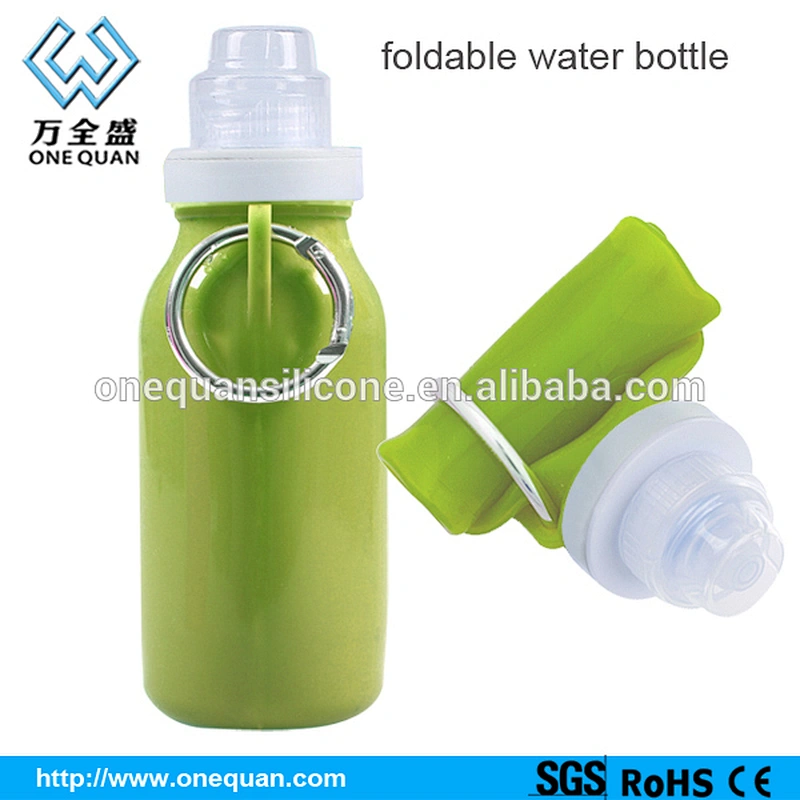 Big Promotion Free Durable and Foldable Silicone Water Bottle/Collapsible and Portable Water Bottle for Travel and Sports