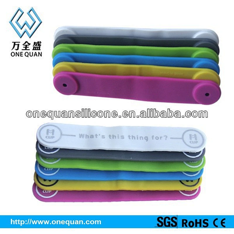 Multifunction M clips Silicone Magnetic Mobile Phone Stand Holder Earphone Cable Tie