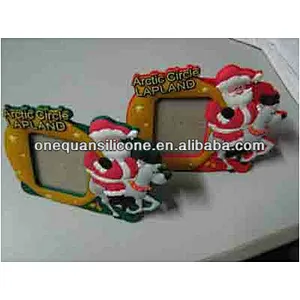 silicone frame for kids,home rubber picture frame manufacturer with Santa Clause