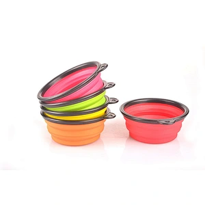 2019 high quality Animal food storage new silicone foldable pet bowl