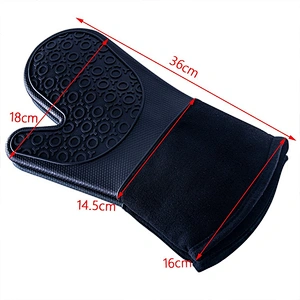 FDA Silicone Gloves Antiskid Slip Heat Resistant Double Oven Mitts