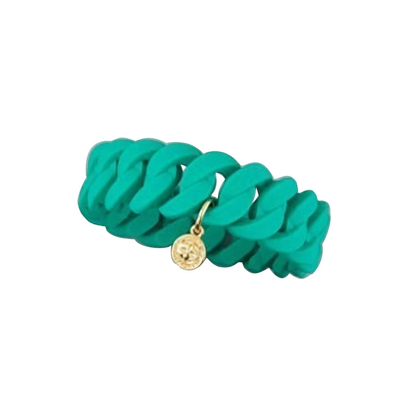Twisted Seattle Silicone Bracelet with Metal, Silicone Chain Bracelet,Silicone Chain Bracelet Rainbow