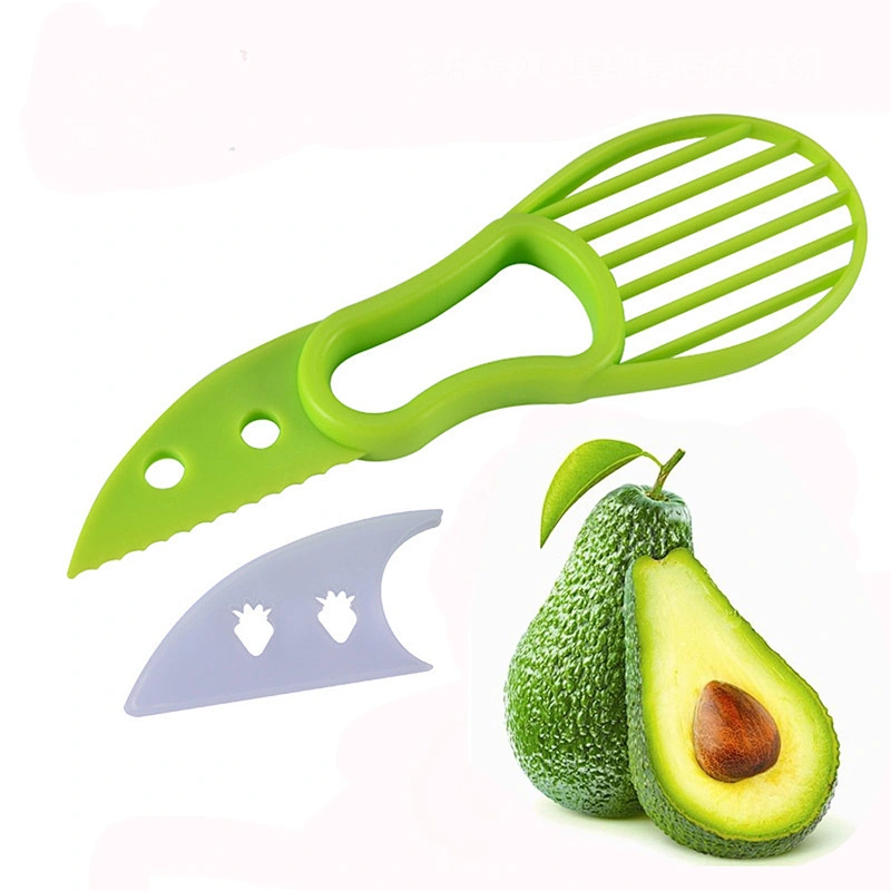 New Design Multifunctional Avocado Slicer Green Fruit Cutter Handle Core Remover Tool