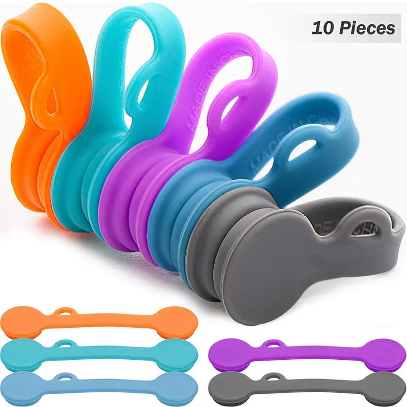 7X1.5 cm Silicone Cable Holder Clip Organizer Book Clip